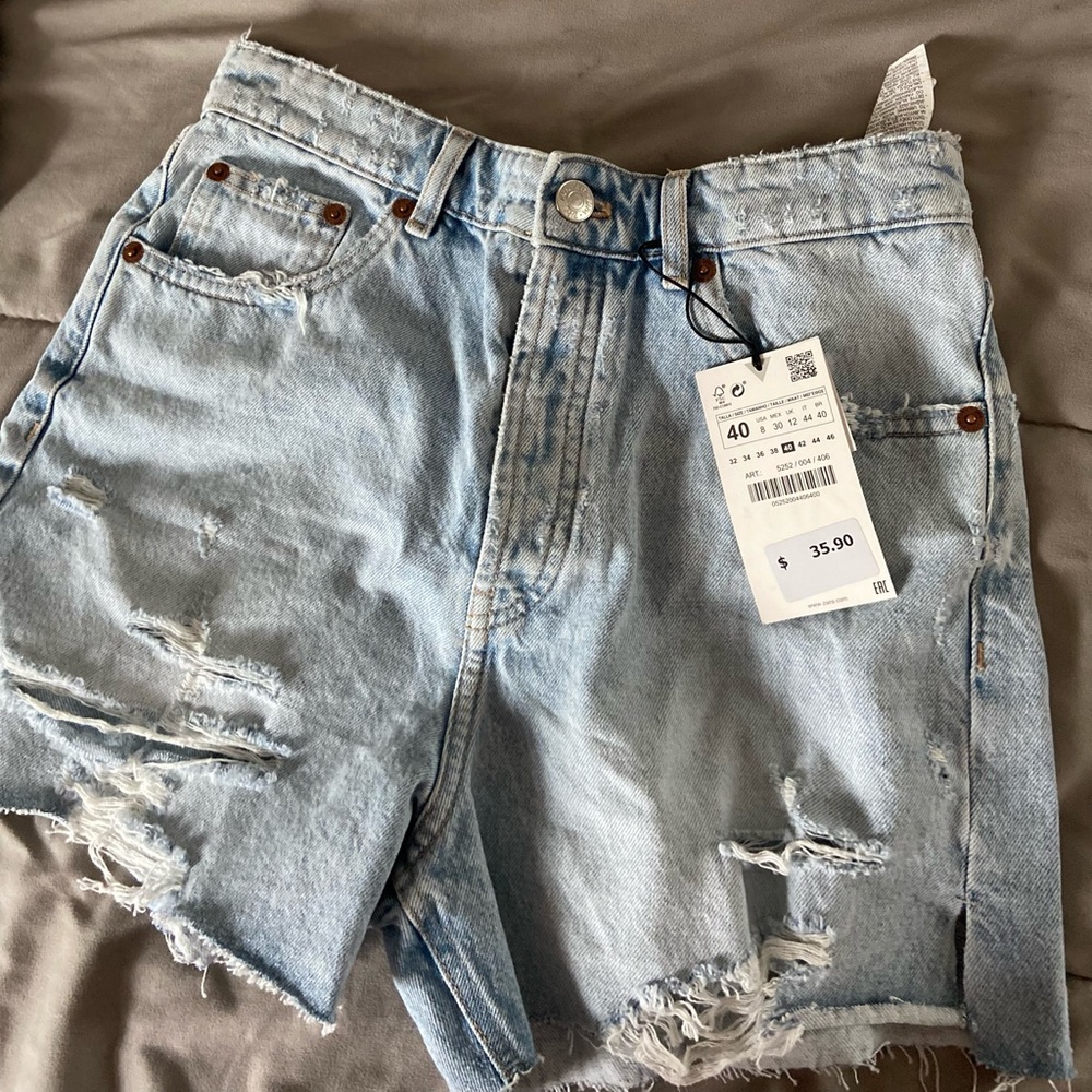 NEVER WORN ZARA HI RISE SHORTS NWT